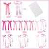 12/16/45Pcs Pink Bow Party Decorations Big Ribbon Bows Wall Decor for Coquette Baby Shower Bridal Wedding Birthday Supply