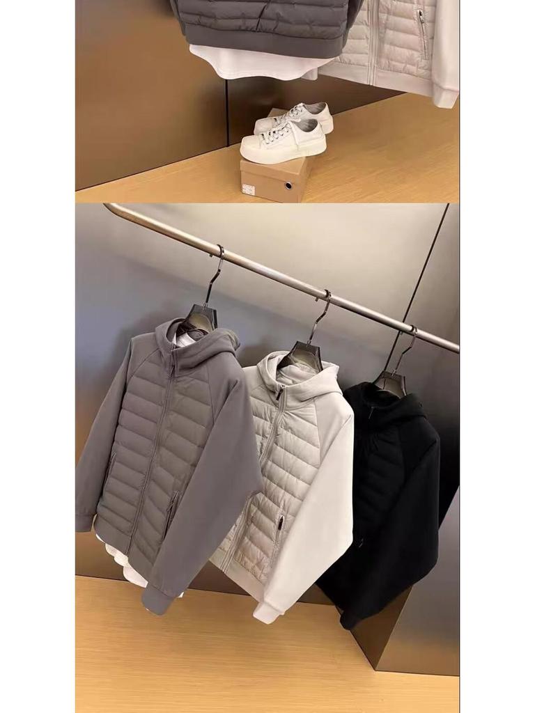 Men's 2025 Autumn/Winter Patchwork Hooded Warm Jacket - Casual and Versatile Outdoor Cardigan