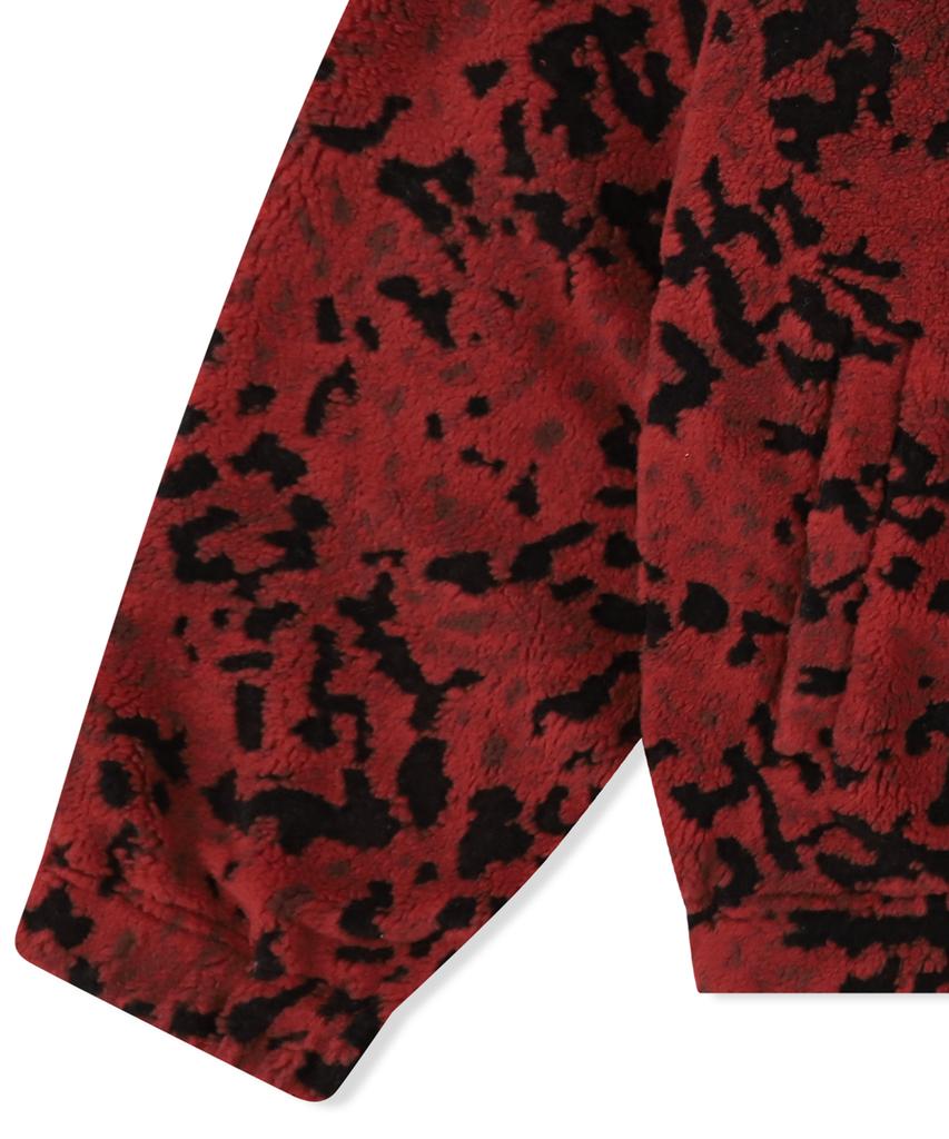 Yeseyesee Reversible Leopard Fleece Jacket Red