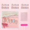 30-Piece Star Macaron Pearl Nail Art Tips - 3D Cat Eye Design
