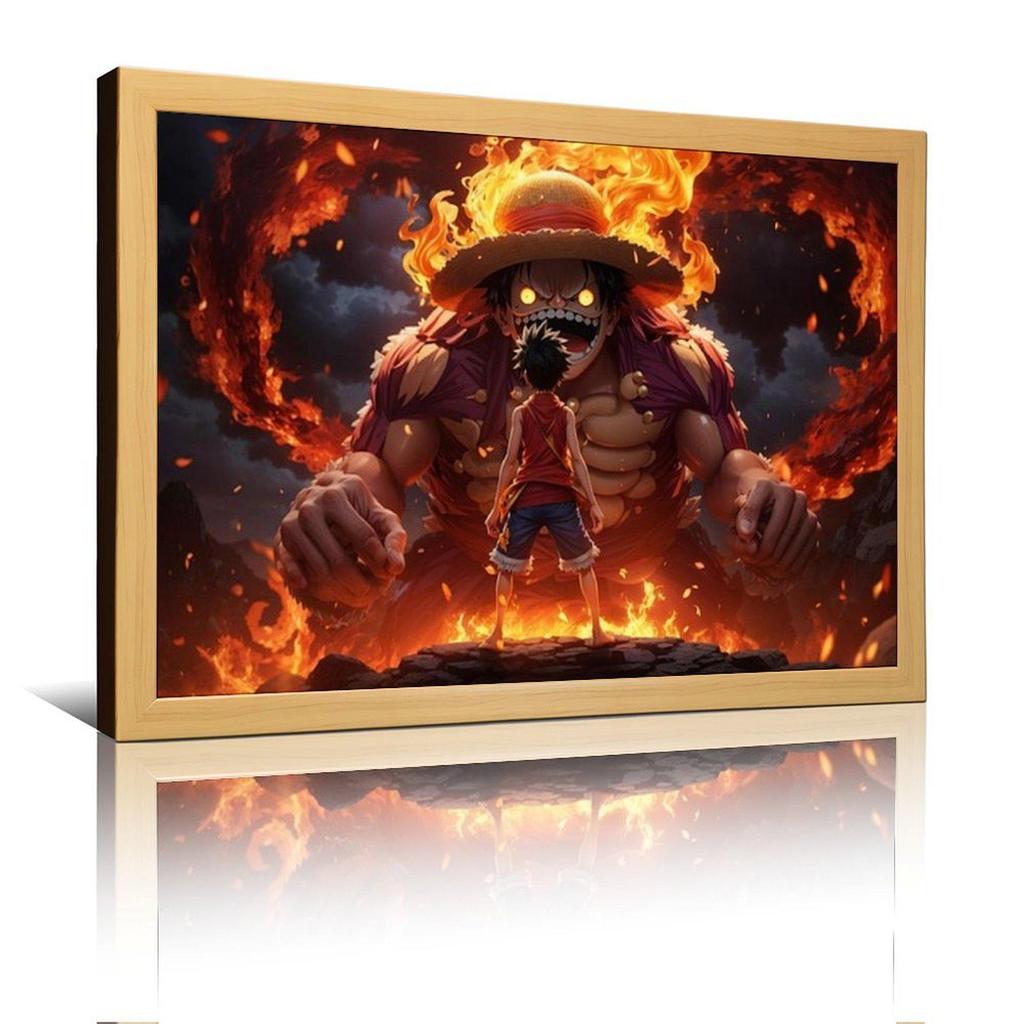 One Piece Luffy Anime Landschaft Wandkunst - Jungendlicher Stil für Schlafzimmer oder Wohnzimmer