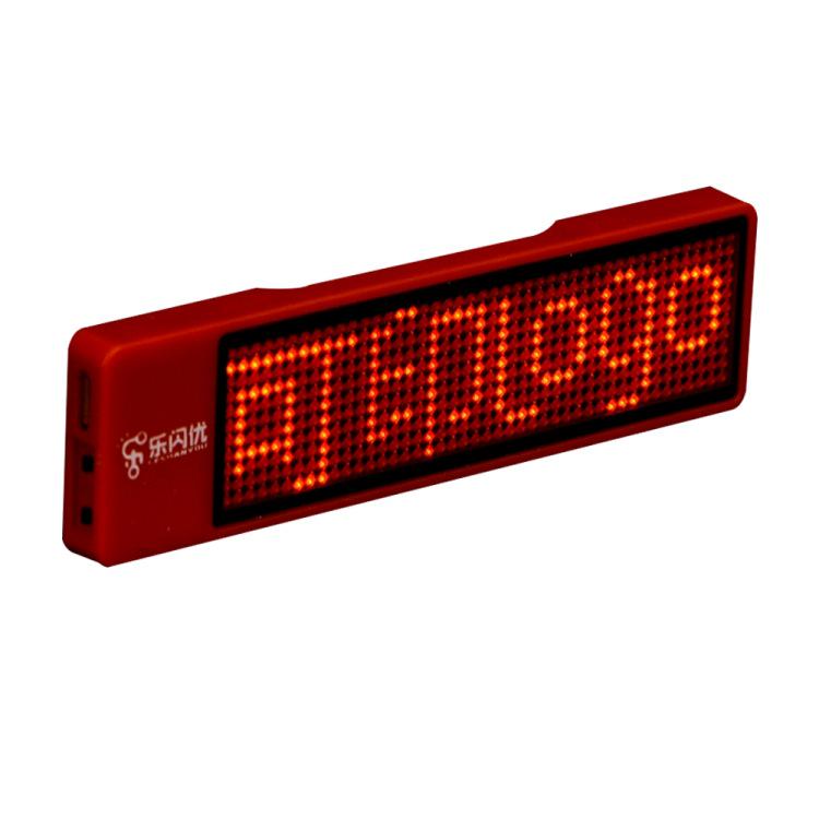 Bluetooth LED Badge Business Card Screen - Changeable Text, Scrolling Display, Mobile Adapter, Ideal for Ride-Hailing ID.