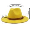 Filz-Fedora-Hut mit breiter Krempe für Sommer- und Herbst-Modebegeisterte