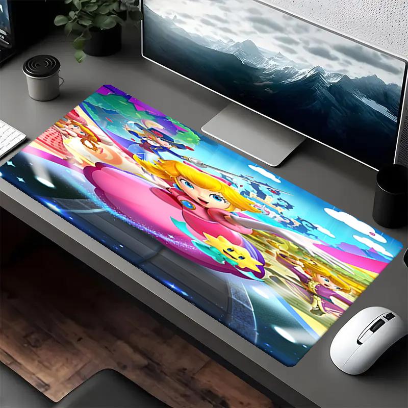 Princess Peach Theme Mouse Pad, Non Slip Rubber Base, Multifunctional Office & Home Decor, Perfect for Workspace Personalization.