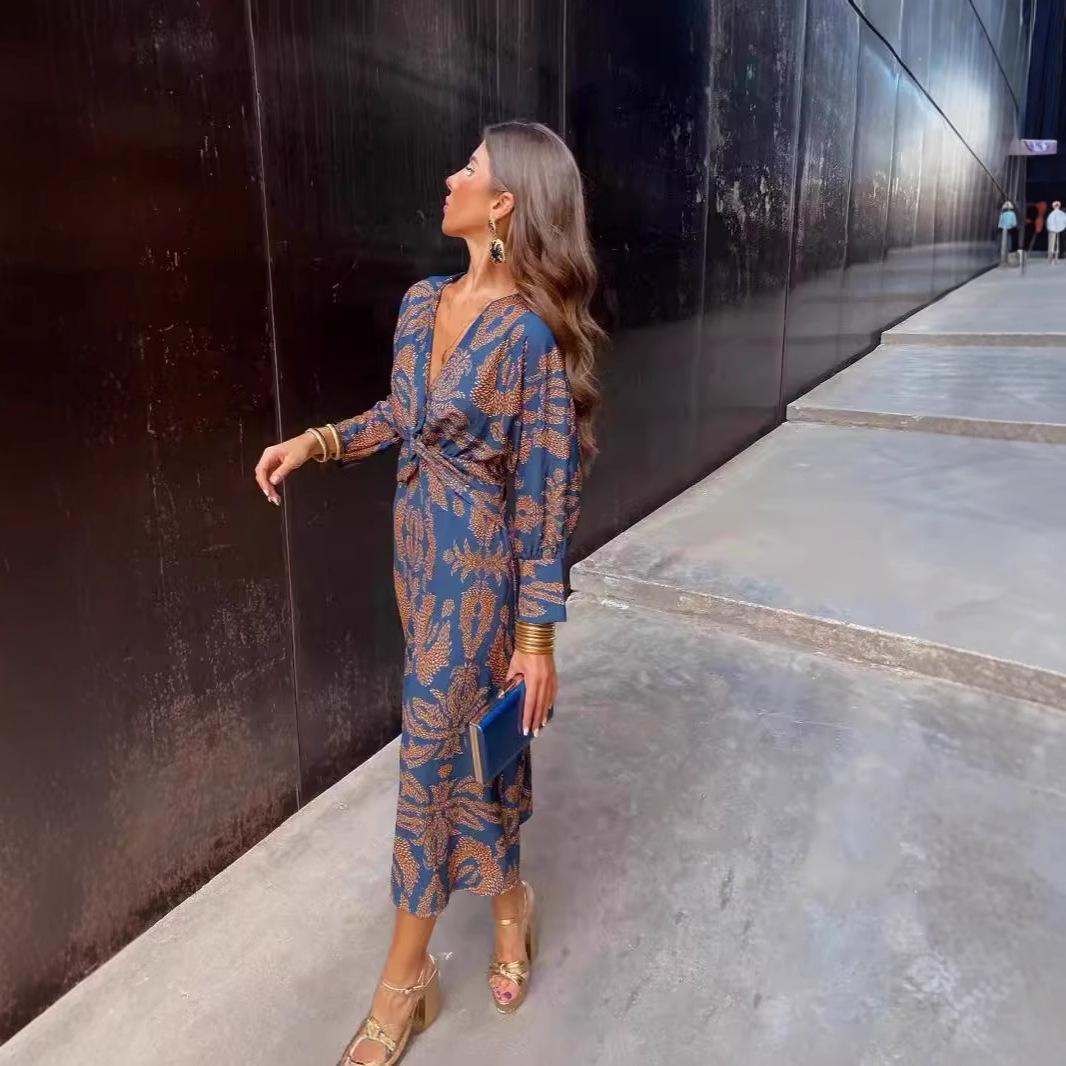 

Autumn Print Hot-Selling Women s Dress Extra Extra Large