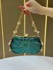 Fashion Ladies Sparkling Water Diamond Evening Bag With Lock Closure For Formal Events