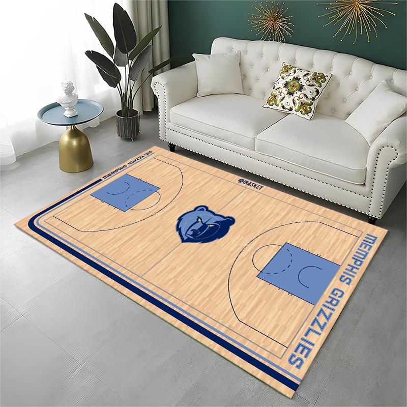 

Classic Basketball Court Team Carpet Rug for Playroom Bedroom Living Room Sofa Home Decor,kid Game Area Rug Non-slip Floor Mat 40x60cm