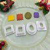 4pcs Holiday Photo Frame Cookie Cutters Stamp Biscuit Molds with Hollow Details for Christmas Halloween DIY Handmade Baking 1