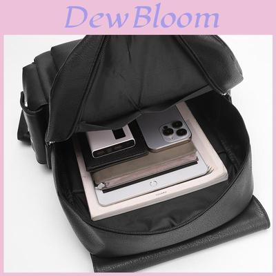 Retro British Pu Leather Backpack With Adjustable Straps For Travel And Casual Use