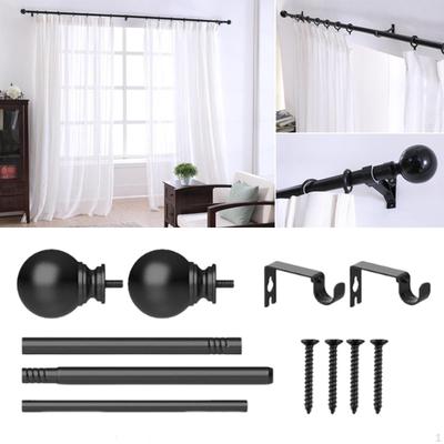 Verstellbares Vorhangstangenset mit Halterungen für Zuhause und Schlafzimmer