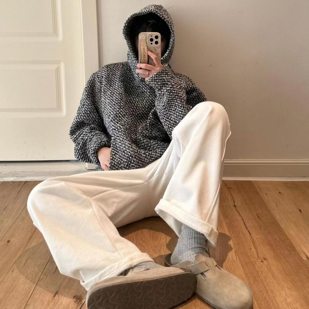 Винтажная текстура с капюшоном толстовка женская 2024 осень Y2k свободные длинные рукава — фото 20