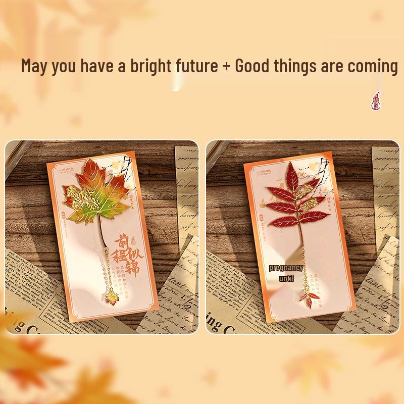 Exquisites Retro Ginkgoblatt Metalllesezeichen - Das perfekte kulturelle Geschenk für Studenten