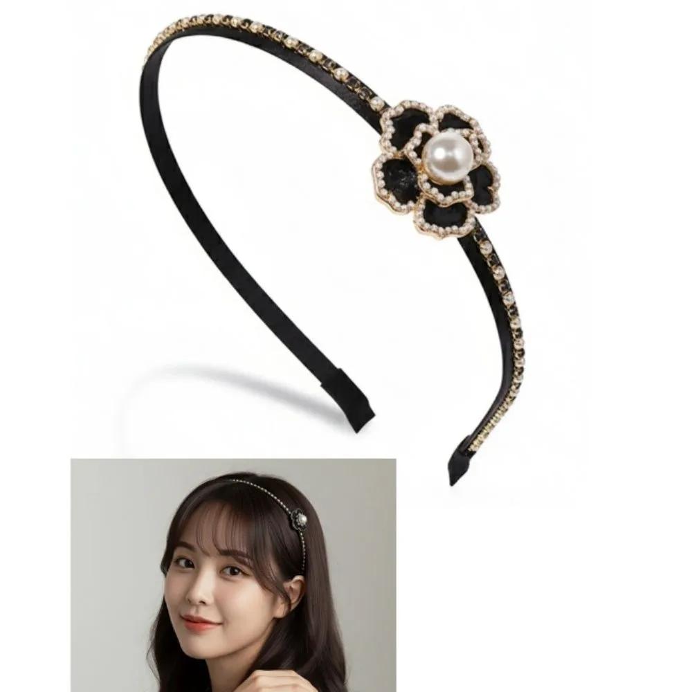 Women s Romantic Rose Headband Daily Point Hairband Accessory black