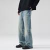 Spring and Summer American Retro Nostalgic Branch Jeans Men's Loose Straight A-line Trousers