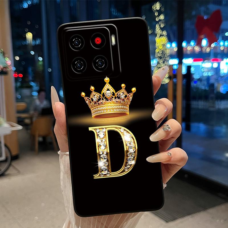 

Для ZTE Blade A56 (Z2473)/Nubia A56 Розкішний Чохол-Книжка З Літерою Для ZTE Blade A56 Pro М який Силіконовий Чорний Чохол Ударостійкий Корпус ZTE Blade A56 (Z2473