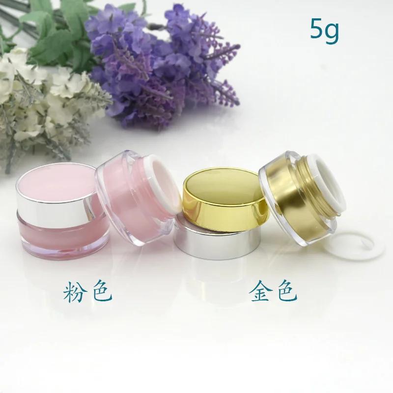 Face Cream Bottle Plastic White Purple Green Pink Gold Eyeshadow Box 5g-50g Eye Cream Jar Two-layer Cream Box Cosmetic Container