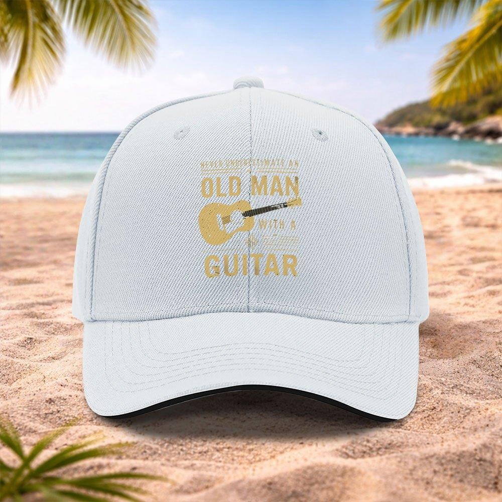 Guitar Print Baseball Cap for Unisex Women Lightweight Adjustable Unisex Sport Cap for Running Fitness Outdoor Activities