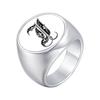 Vnox Personalized Retro Initials Signet Ring for Men, 20mm Wide Band Rings Stainless Steel Letters Custom Jewelry Gifts for Him