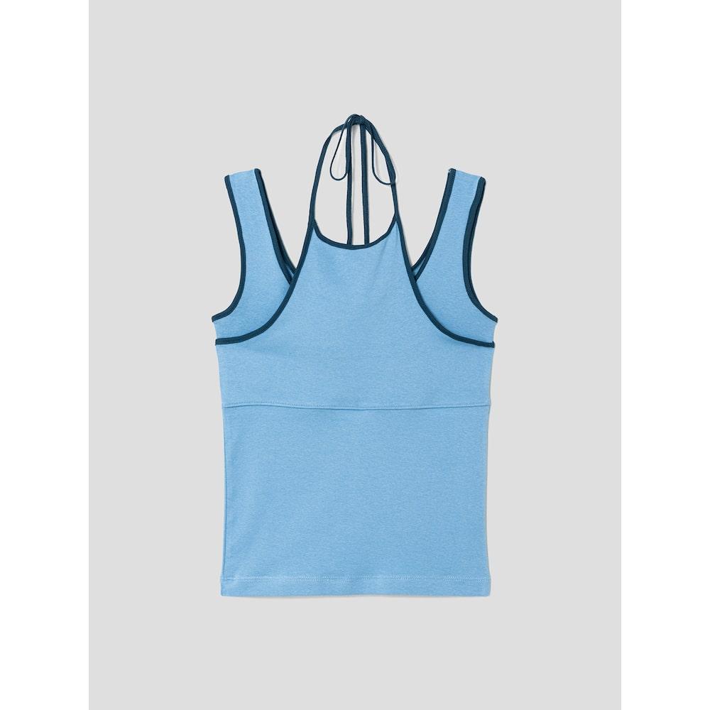 Saendeusaundeu (Women) String Layered Sleeveless Light Blue