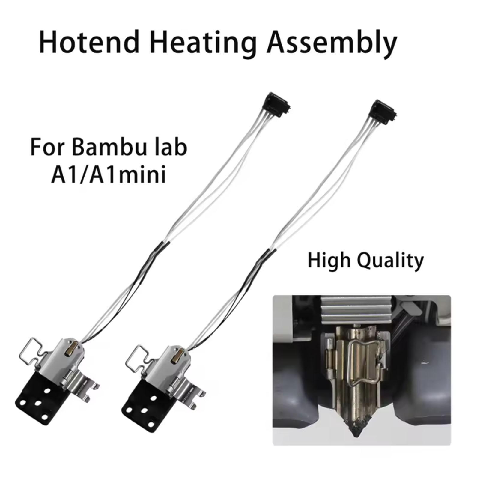 Hot End Heating Component Hotend Heating Assembly Heater Tube Quick Base Clamp for PLA PETG ABS TPU Replacement for A1 Mini