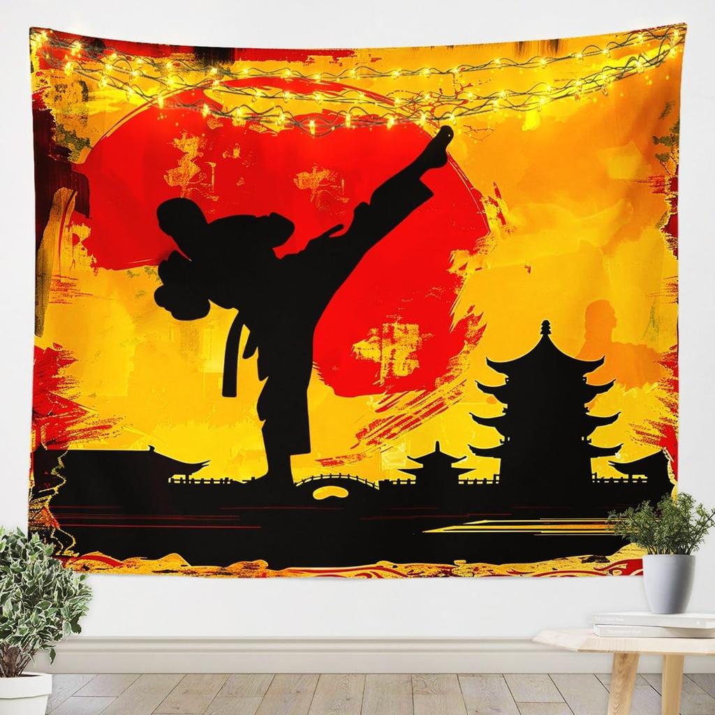 Japanese Girls Geisha Tapestry Large Kids Pink Cherry Blossoms Wall Hanging for Boys Teens Japanese Ukiyoe Wall Blanket Mount