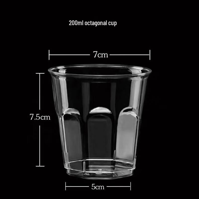 Chaxun Einweg-Klarsichtbecher aus Kunststoff (100er-Packung)