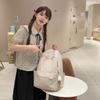 Schoolbag Lightweight Simple Solid Color School Bag Female College Student Travel Backpack High School Girls College Style Outdoor Travel Backpack