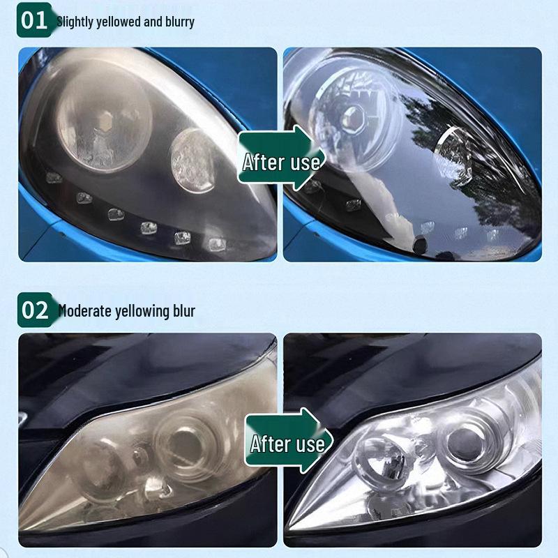 Headlight Restoration Spray - No Polish, Cleans & Coats Yellowed Covers