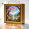 Functional Glowing Home Decor Acrylic Puzzle LED Night Light, 2-In-1 USB Royal Iris Bloom Jigsaw Lamp, DIY Floral Kit Creative Desktop Ambient