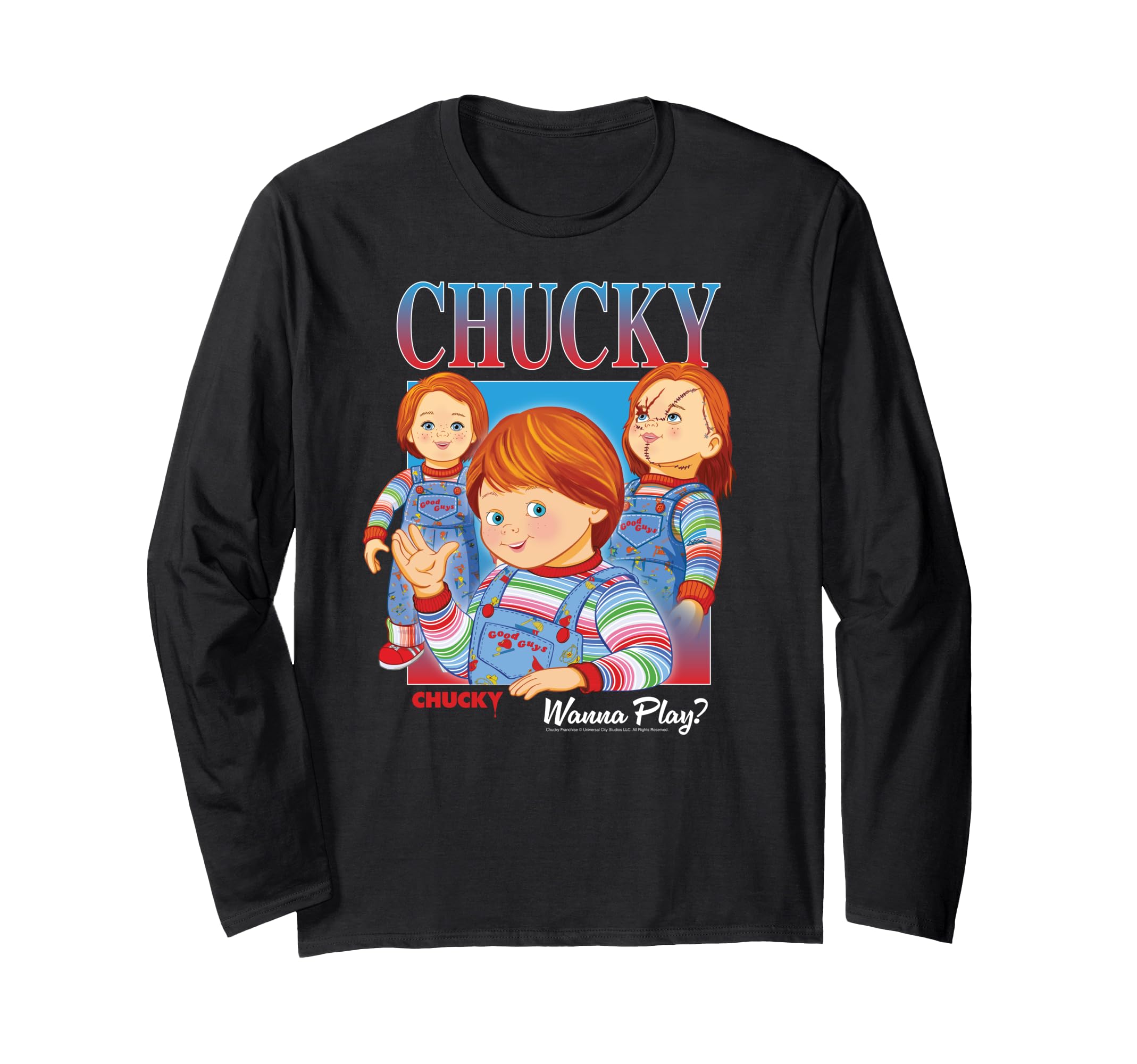 

Футболка Chucky Wanna Play Vintage с длинным рукавом чёрный
