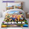 Roblox Pattern Bedding Home Decoration Birthday Gift ( 1 Duvet Cover + 2 Pillowcase, Without Core),fan Merchandise.
