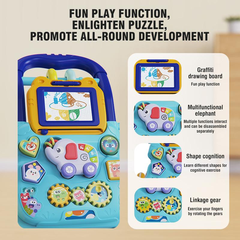 Children's Stroller Walking Car Baby Push Cart Dolly with Music Push Walking for Toddler Activities Baby Toy 0-12 6 Months