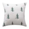 Imitation Rabbit Plush Pillowcase Christmas Tree Embroidery Living Room Sofa Pillow Cushion Christmas Atmosphere Decoration