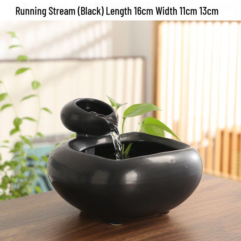 Automatic Circulating Water Ceramic Fish Tank & Cat Feeder