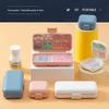 Desktop Mini Seven-Day Pill Organizer with Lid - Portable, Sealed Medicine Storage Box