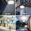 LED Solar Ceiling Light Remote Dimming with Motion Sensor IP65 Waterproof Suitable for Outdoor/Indoor Lighting Balcony