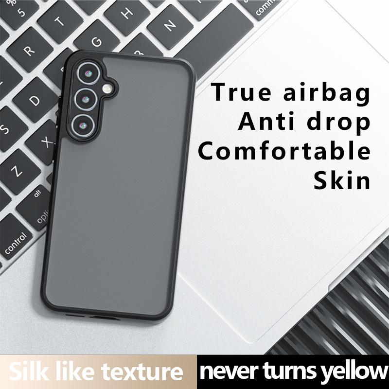 

For Samsung Galaxy A55 5G Case PC+TPU Matte Anti-Fingerprint Phone Cover A