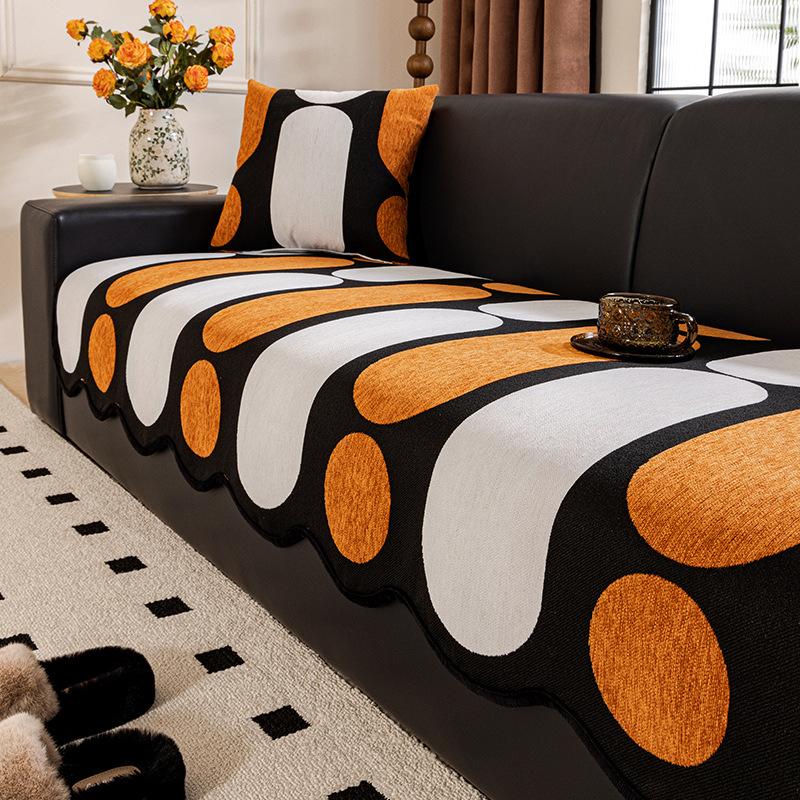 

Irregular Special-Shaped Sofa Cushion New Four-Season Universal Dopamine Straight Row Sofa Seat Cushion Non-Slip Cover 70*70cm