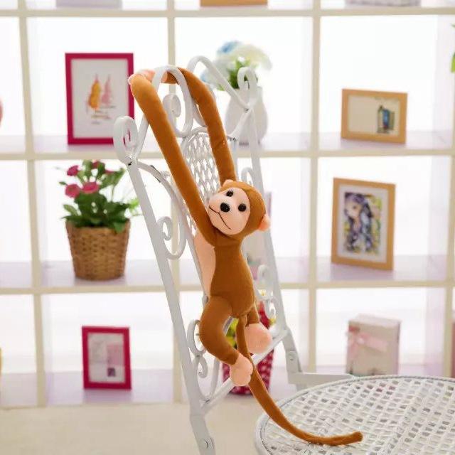 Brauner Langarm-Affe Plüsch Farbe Stofftier Affe Hängende Vorhangspielzeuge Plüschtier Affe Dekoratives Geschenk