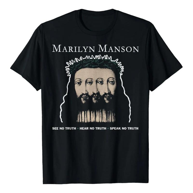 Camiseta Marilyn Manson Triple Jesus S разноцветный