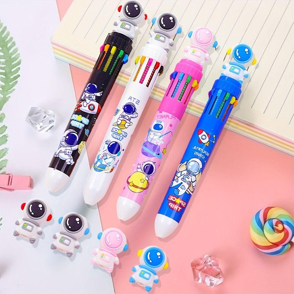 Astronaut 10 Colors Ballpoint Pen Multifunctional Multicolored Pen Student Stationery