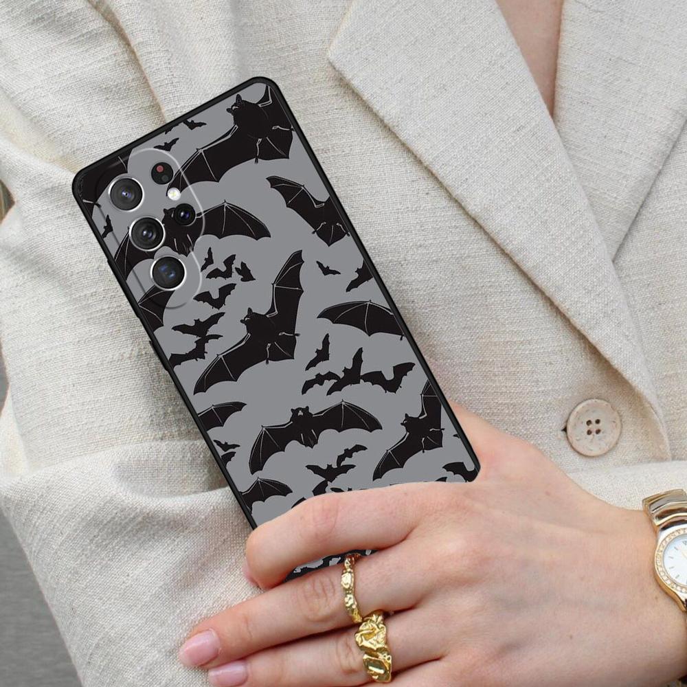 Goth Vampire Bat Gothic Cell Phone Case for Samsung Galaxy S26 Ultra S25 S24 S23 S22 S21 S20 Note10 Cover