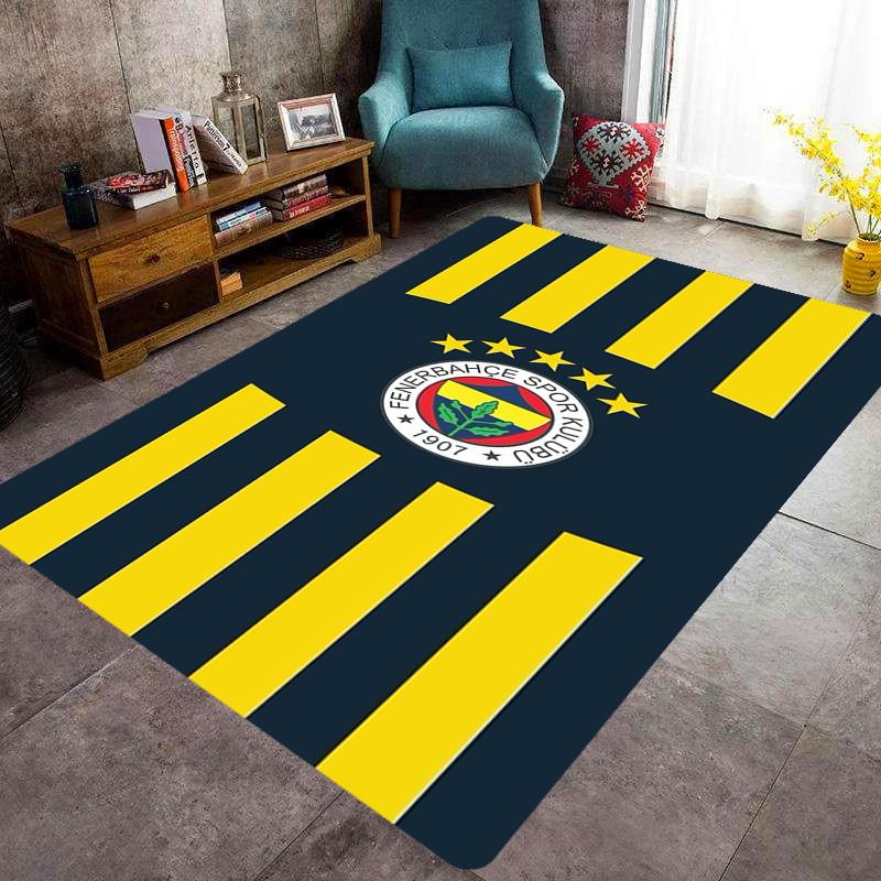 Eredità Fenerbahçe: Tappetini per pavimenti con stampa a motivi del 1907 Zerbino Cuscino per sedia da ufficio per stanza