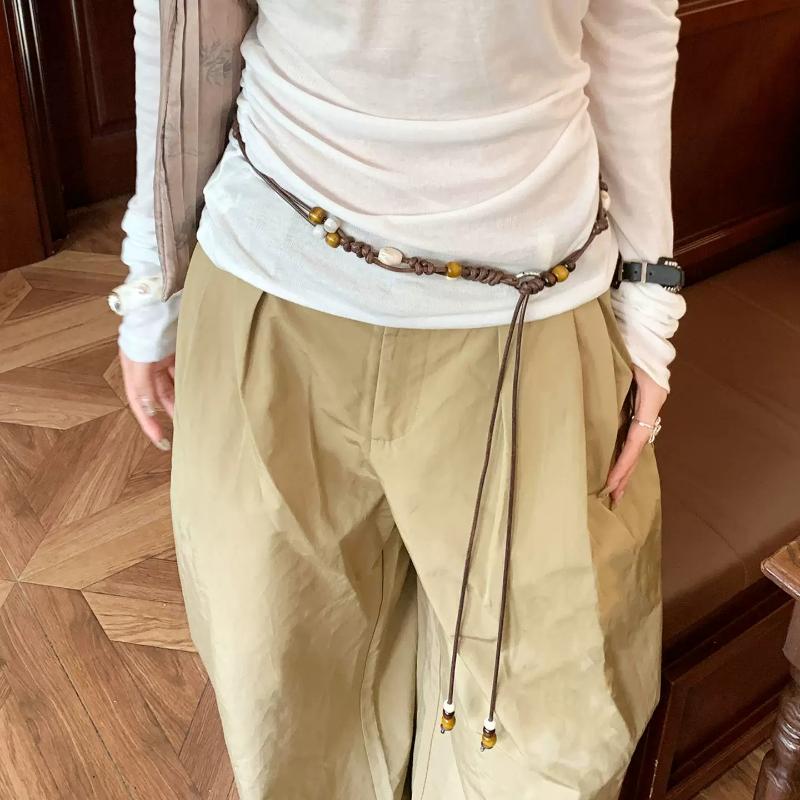 BohèMe Ethnic Floral Waist Chain For Women Retro With Skirts And Jeans A Belt With A Unique Design And A Rhin Leather Strap