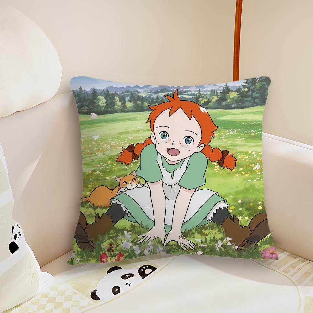 Cartoon manga cute Gables cushion cover Pillow Case Plush Fabric Soft Double Sided Print Sofa Cushion Cover Throw Pillow Covers