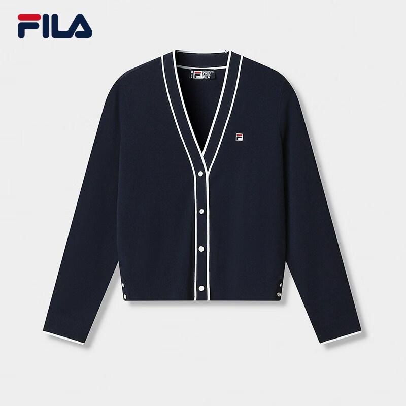 FILA Women s V-Neck Knit Cardigan L