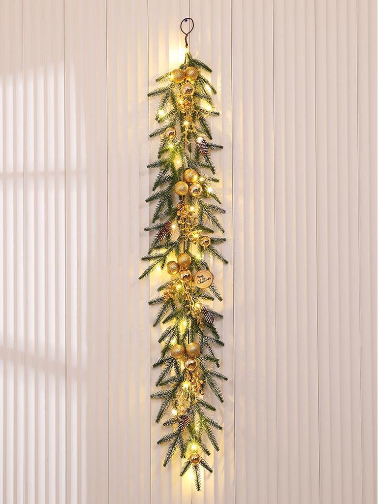 Enchanted Snowy Christmas Rattan Wreath for Window and Mall Displays