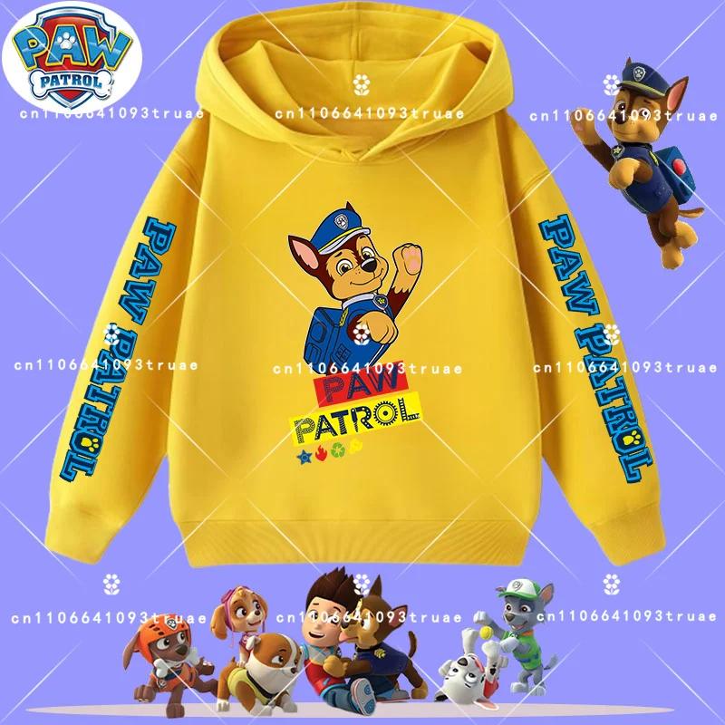 children's hooded sweatshirt with PAW Patrol cartoon print - boys' sport shirt, spring-autumn long-sleeved pullover, casual top