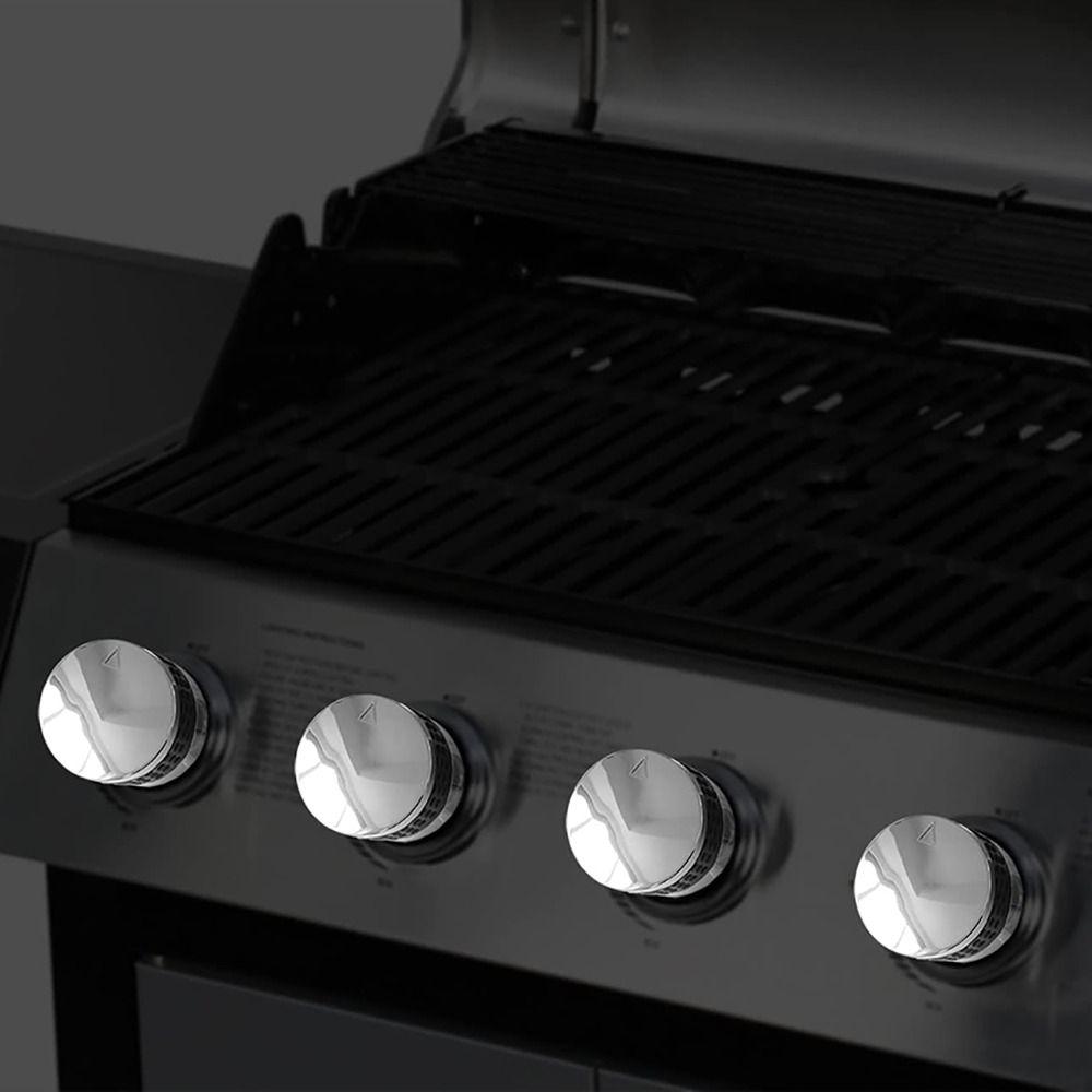 With Nonslip Grip Barbecue Stove Knob Chrome Plated Switch Knob New Gas Grills Replacement Parts