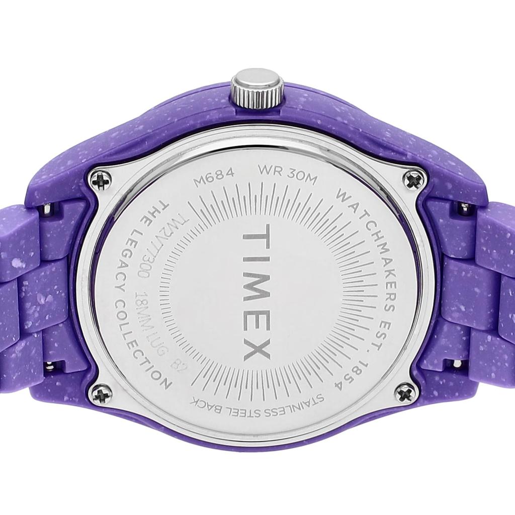Timex Watch Legacy Ocean Purple Dial Recycled Plastic Mineral Glass Quartz Philippine Watch Brand TW2V77300 Purple [TIMEX] Men's [Item]